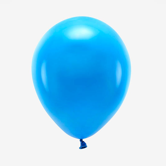 10 ballons de baudruche bleus : decoration baby shower garcon