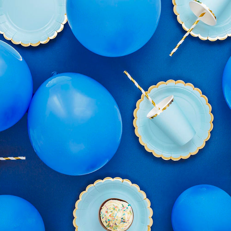10 ballons de baudruche bleus : deco anniversaire super heros