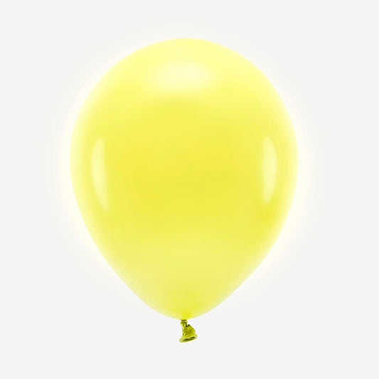 Ballons de baudruche : 10 ballons jaune clair
