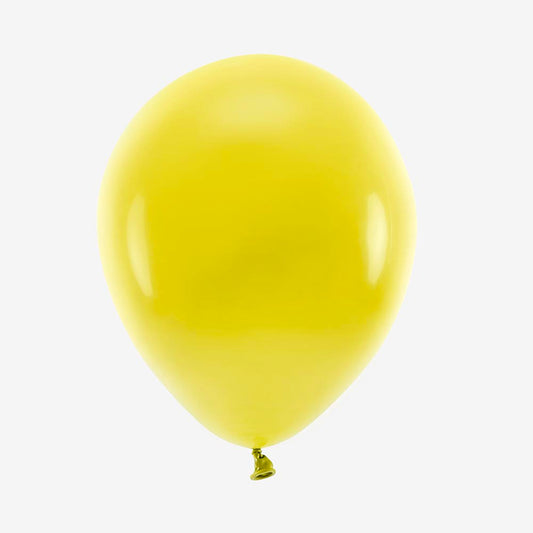 Ballons de baudruche : 10 ballons jaune foncé