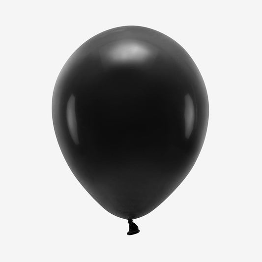 10 ballons de baudruche noirs : decoration halloween originale
