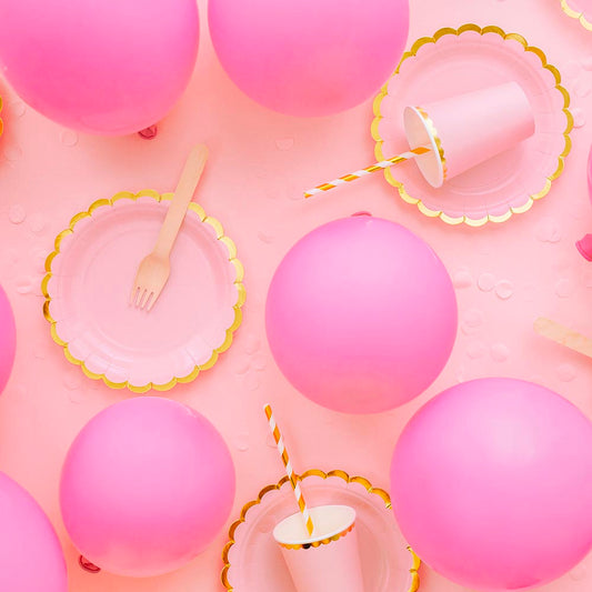 Ballons de baudruche : 10 ballons rose clair