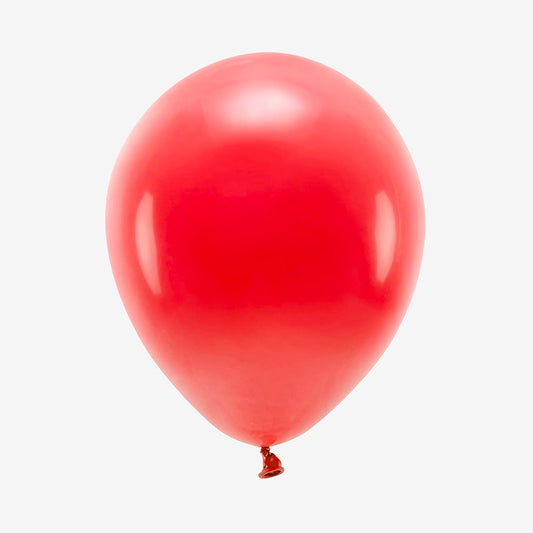 10 ballons de baudruche rouges : decoration anniversaire pompier