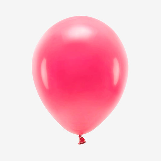 10 ballons de baudruche rouge clair : table anniversaire pompier
