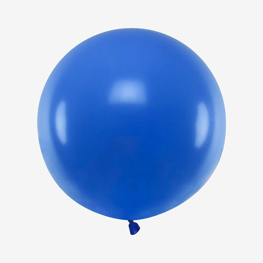 Ballon de baudruche : 1 ballon rond bleu marine (60cm)