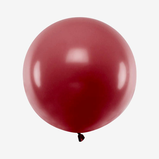 Ballon de baudruche : 1 ballon bordeaux (60 cm) parfait pour décoration