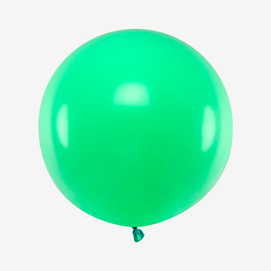 1 ballon de baudruche rond vert (60cm) : deco anniversaire tropical