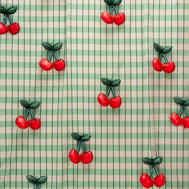 Ballons déco en forme de cerise pour table sucrée