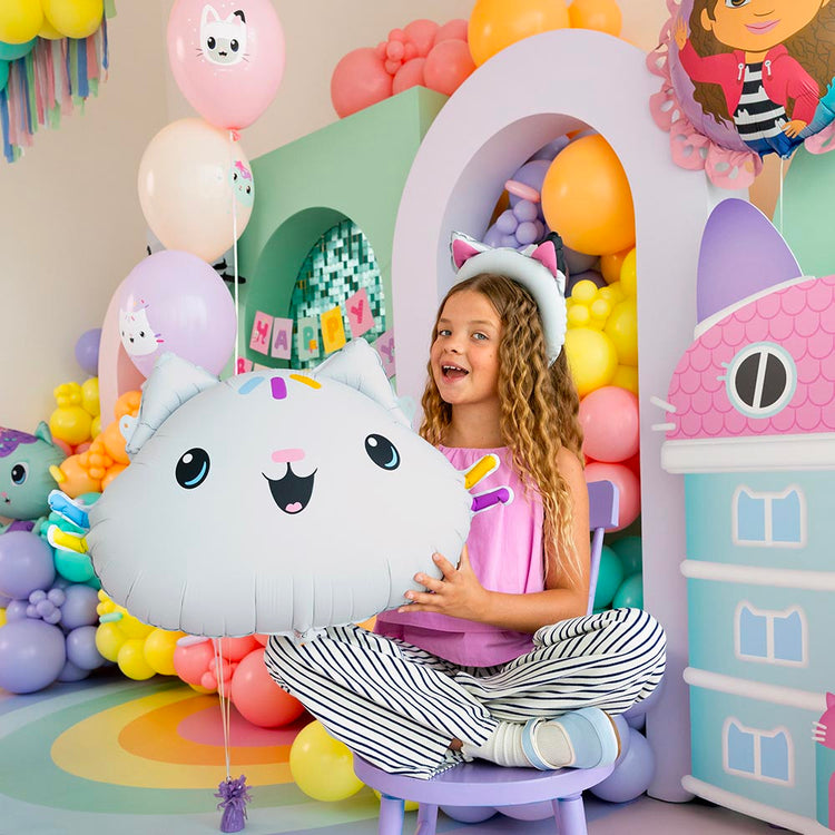 Ballon chat coloré P'tichou : déco anniversaire Gabby et la maison magique