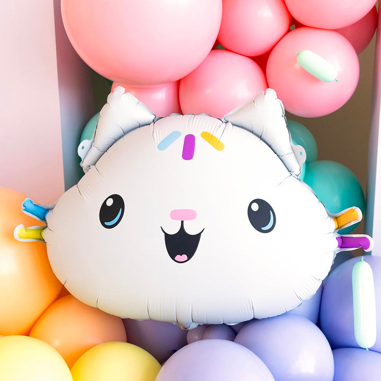 Ballon chat coloré P'tichou : anniversaire Gabby et la maison magique