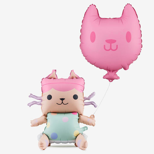 Ballon chaton avec ballon chat : anniversaire Gabby et la maison magique