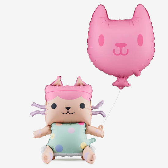 Ballon chaton avec ballon chat : anniversaire Gabby et la maison magique