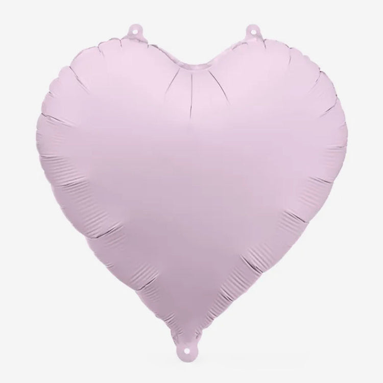Ballon coeur mauve hélium décoration anniversaire