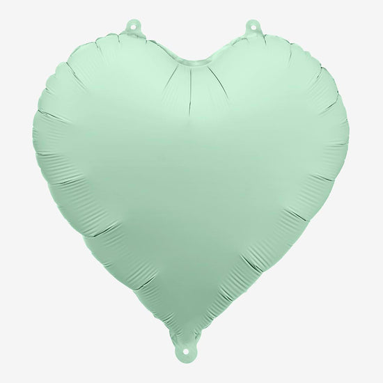 Ballon cœur vert pour anniversaire nature ou garden party