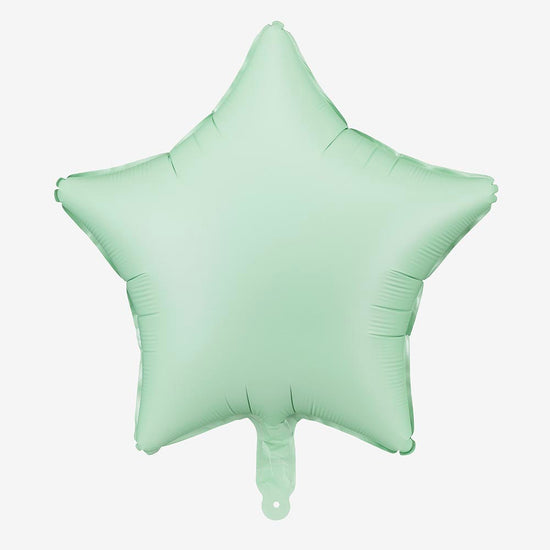 Ballon étoile vert pour anniversaire végétal ou baby shower