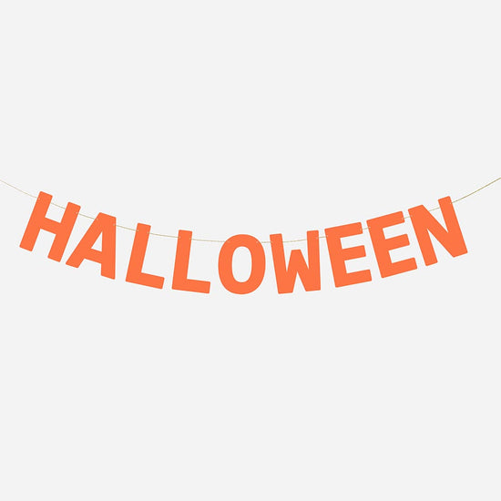 Guirlande en papier Halloween orange pour decoration fete