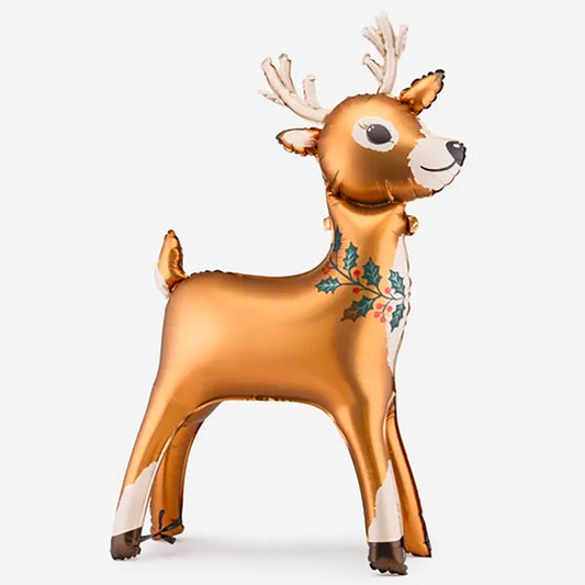 noël - ballon renne debout géant : décoration noël originale ou cadeau de noel