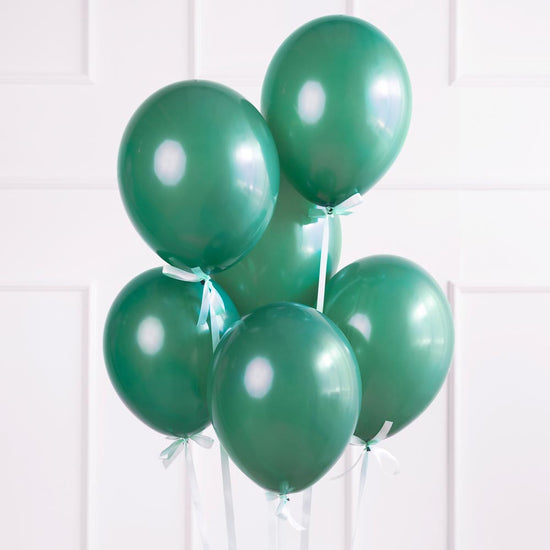 Ballons de baudruche : 10 ballons vert bouteille pour une fête 