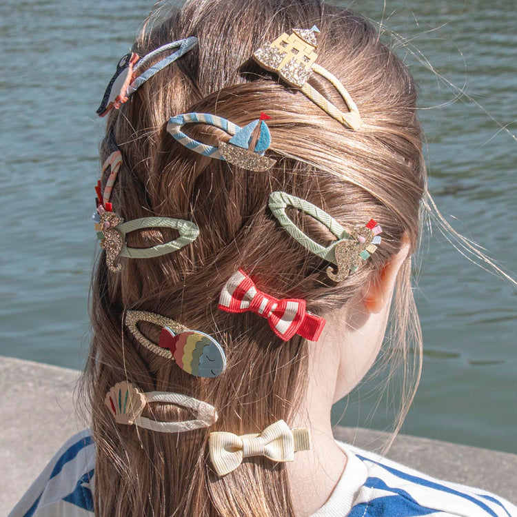 2 barrettes bateau pour anniversaire thème mer