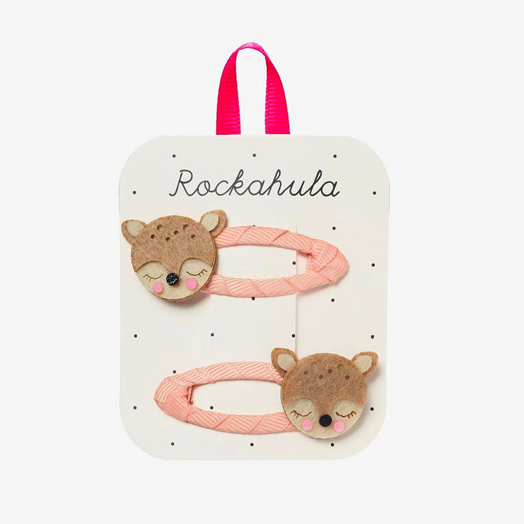 2 barrettes faon à offrir à noel, dans un calendrier de l'avent ou un anniversaire