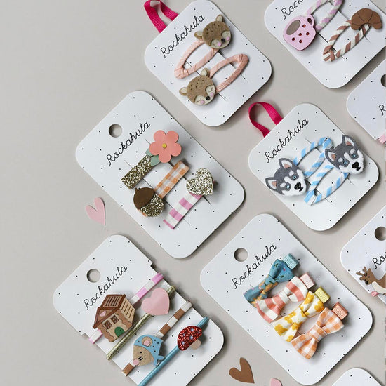 2 barrettes faon : cadeau pochette surprise anniversaire à theme ou calendrier de l'avent 