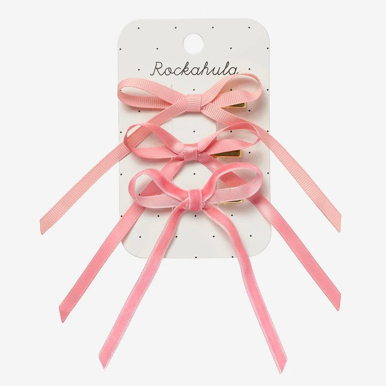 Barrettes noeud rose : idée cadeau anniversaire enfant