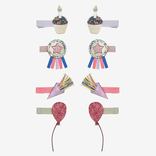 8 barrettes d'anniversaire : accessoire cheveux fille à offrir