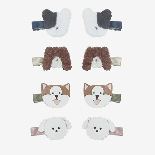 8 barrettes chiens doux : idee cadeau anniversaire enfant