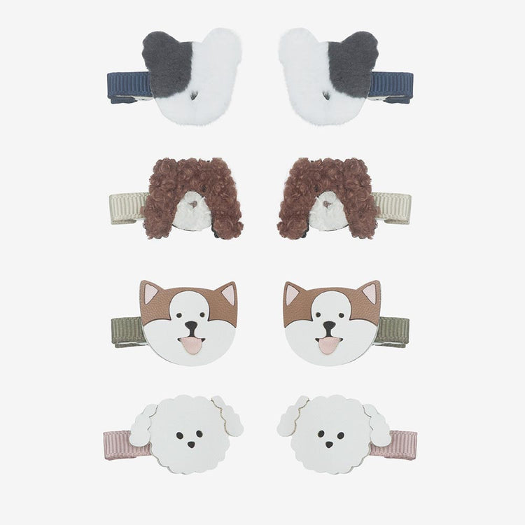 8 barrettes chiens doux : idee cadeau anniversaire enfant