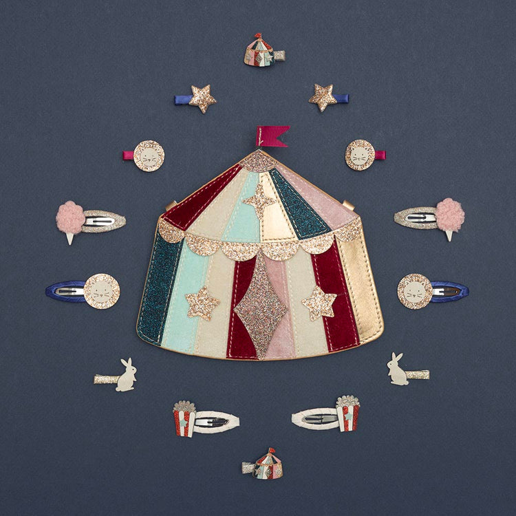 8 barrettes cirque accessoires cheveux à prix doux