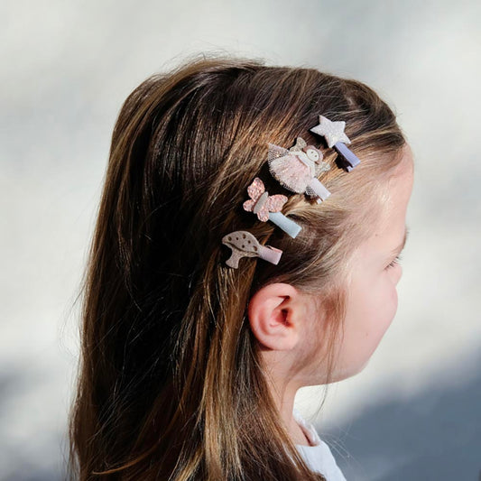 Barrettes fées, accessoires scintillants pour une coiffure magique