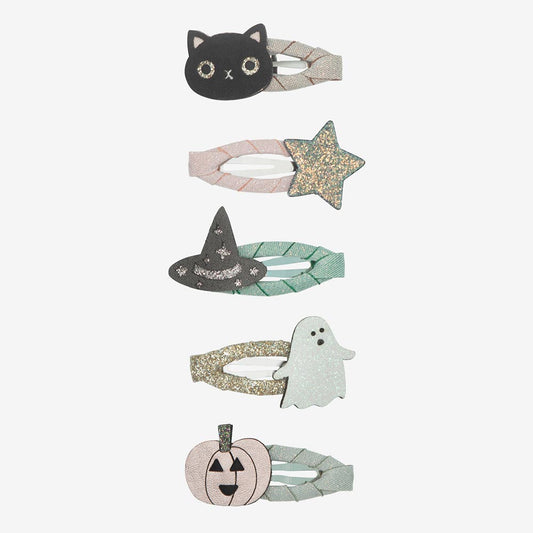 5 barrettes Halloween : petit cadeau pour chasse aux bonbons