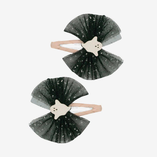 barrettes fantômes tulle accessoires cheveux à offrir halloween