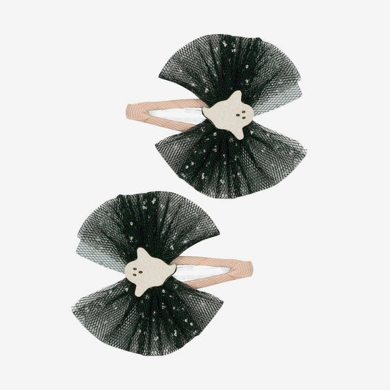 barrettes fantômes tulle accessoires cheveux à offrir halloween