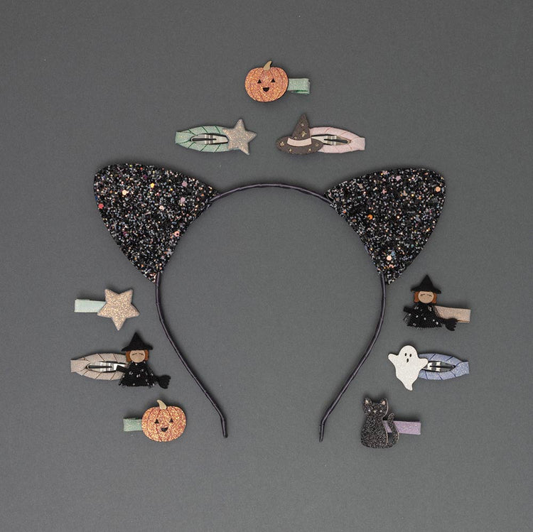barrettes halloween cadeaux trick or treats sorciere citrouille et fantome