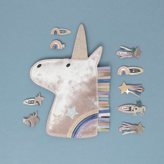 4 barrettes licorne ailées cadeaux favoris des petites filles