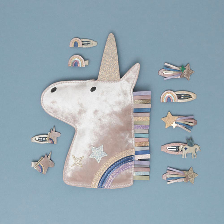 4 barrettes licorne ailées cadeaux favoris des petites filles
