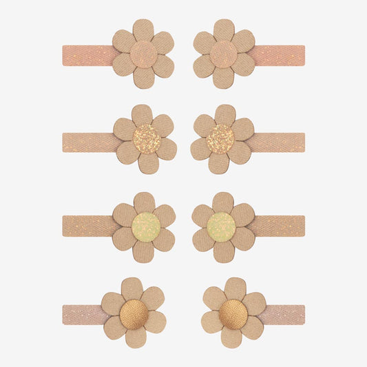 Barrettes marguerite, pinces cheveux thème fleurs