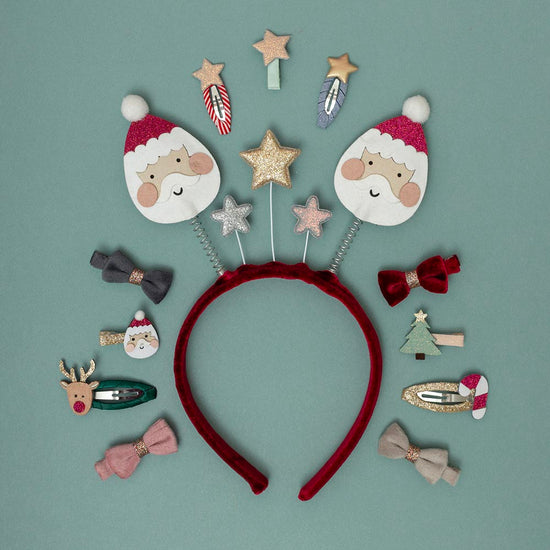 8 petites barrettes motifs de noel à glisser dans les surprises de l'avant