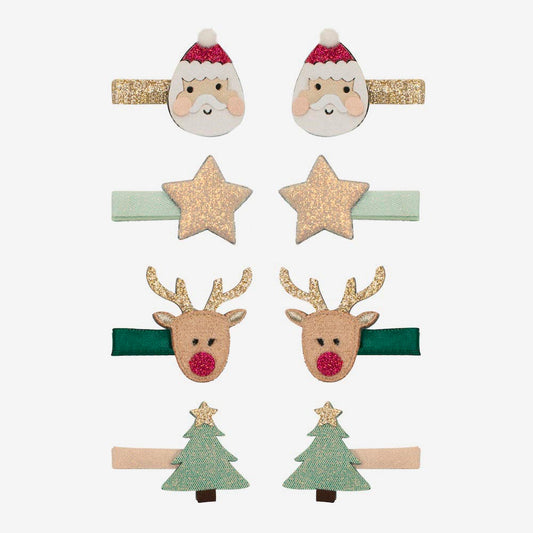 8 petites barrettes accessoires cheveux à petits prix pour filles pour noel