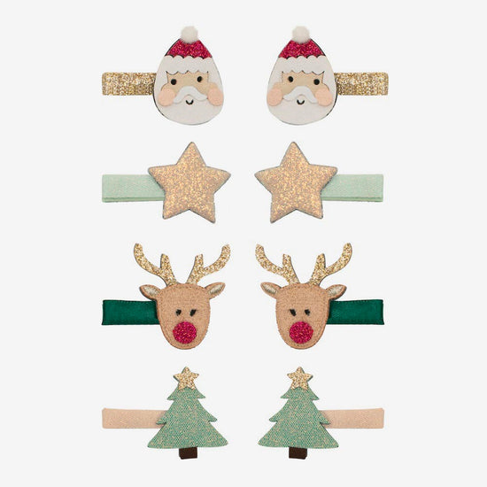 8 petites barrettes accessoires cheveux à petits prix pour filles pour noel