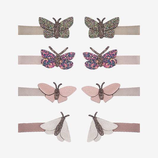 Lot de 8 barrettes Mimi et Lula en forme de papillon