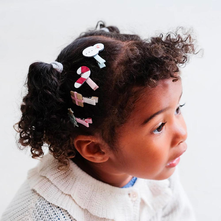 8 barrettes Père Noël parfait pour accessoiriser ses cheveux pour Noël