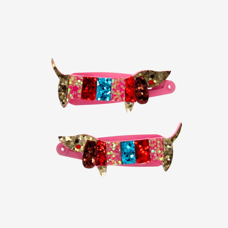 2 barrettes chien parfait pour cadeau enfants Noël