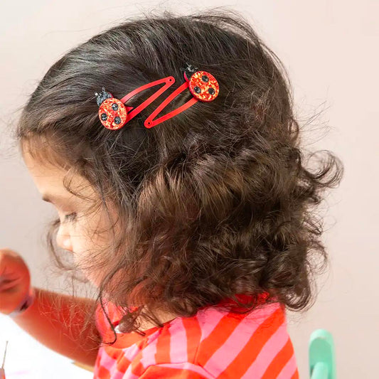 Accessoires cheveux : barrettes en forme de coccinelle pour enfant
