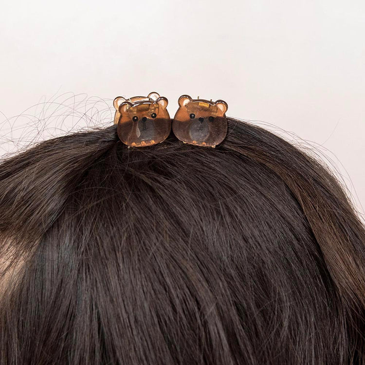 2 pinces à cheveux ourson : idée cadeau noel, cadeau calendrier de l'avent ou cadeau anniversaire