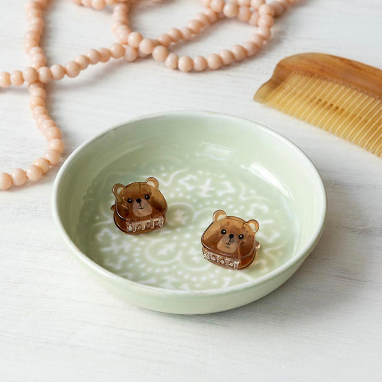 2 pinces à cheveux ourson : cadeau pochette surprise anniversaire forêt ou calendrier de l'avent 