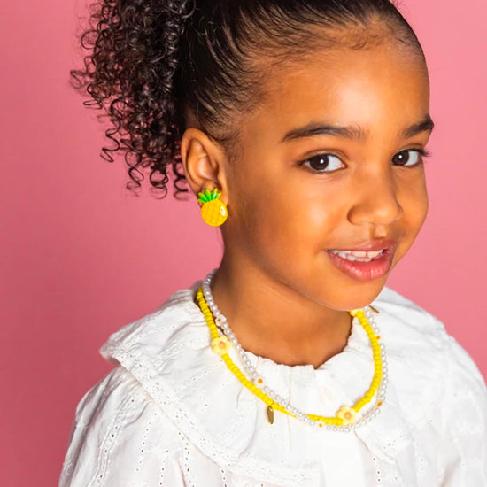 1 paire de boucles d'oreille ananas : idée cadeau pochette surprise enfant
