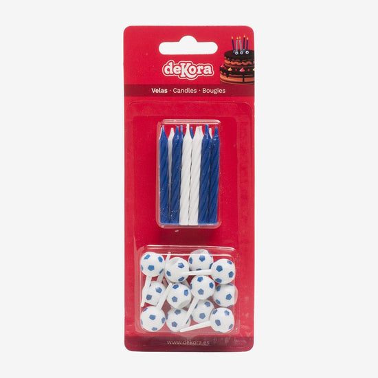 Bougie anniversaire foot - decoration gateau anniversaire garcon