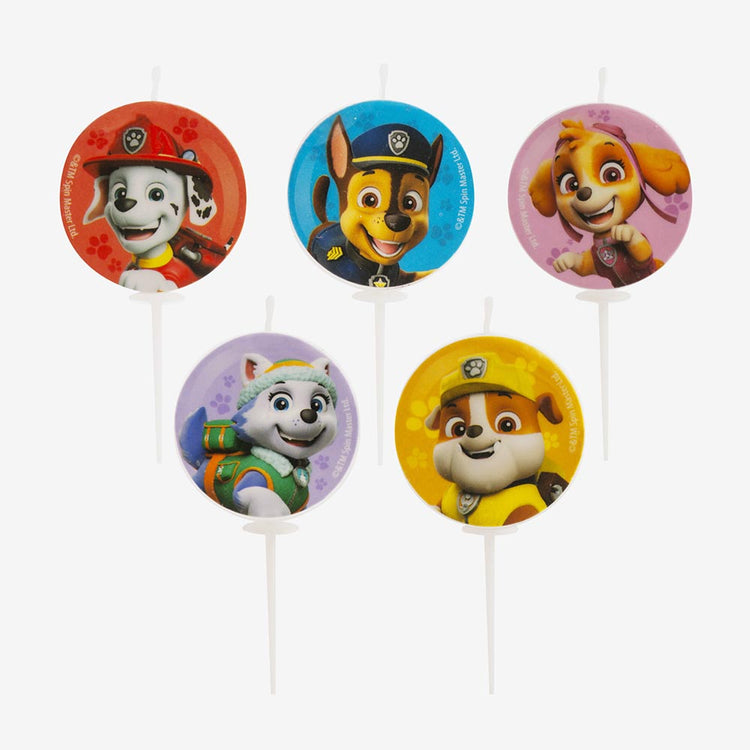 Bougie anniversaire Pat'Patrouille - decor gateau anniversaire enfant